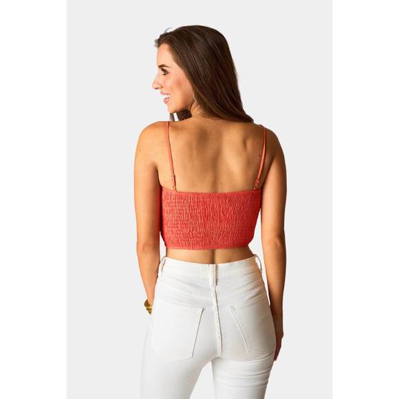 NEW BUDDYLOVE petal flower applique tank top in tangerine - Picture 3 of 3